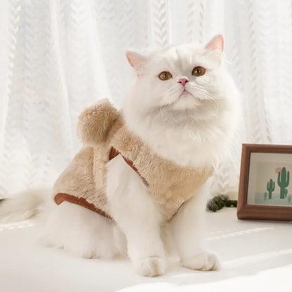 Cute Dog Clothes Winter Vest for Small Dogs Cats Warm Pets Sweater Soft Flannel Puppy Puffer Jacket Dog Accessories Supplies