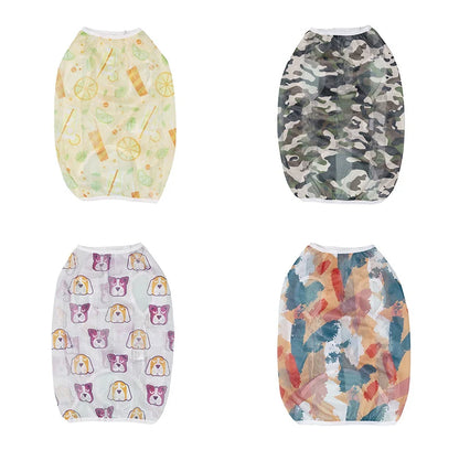 Summer Dog Clothes Tie-dye Quick Dry Dog Vest Breathable Mesh Shirts Sleeveless T Shirt for Medium Large to Extra Large Dogs