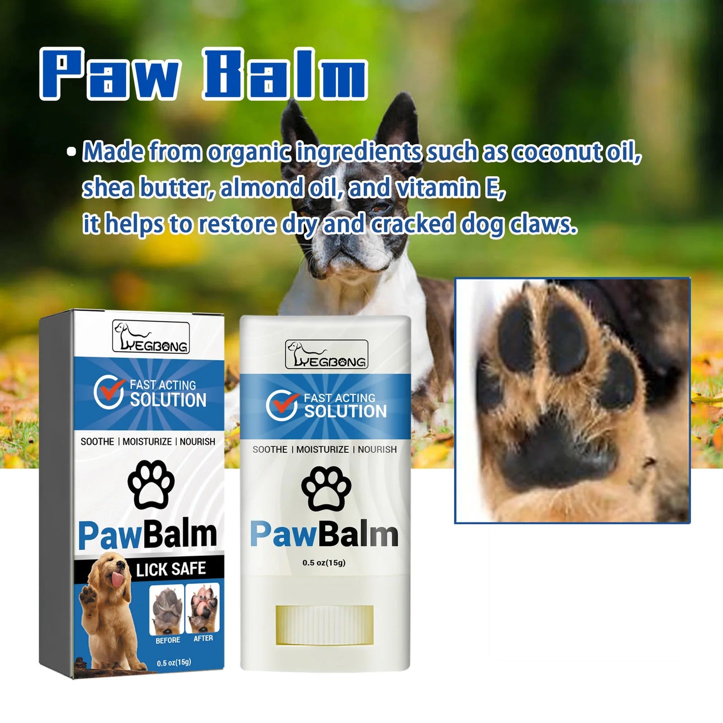 the PROTECTED PAW BALM - Pet Paw Balm for Dog, Natural Moisturizing Feet Repair, Dry Cracked Relieve Discomfort All Season Pet Paw Protection Cream