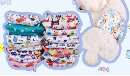 Washable Male Dog Physiological Pants Reusable Sanitary Underwear Belly Wrap Band Cotton Diaper For Large Small Medium Dog