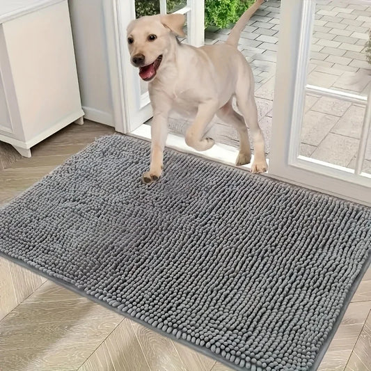 4 sizes Ultra-Absorbent Muddy Paw Dog Mat - Captures Dirt and Moisture, Quick-Drying, Non-Slip, Washable, and Ultra-Fine Fiber