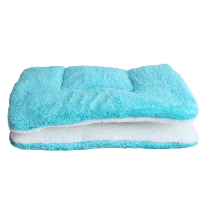 Dog Bed Thickened Dog Mat Pet Cat Soft Fleece Pad Blanket Bed Mat Cushion Home Washable Rug Keep Warm Pet Supplies cama perro