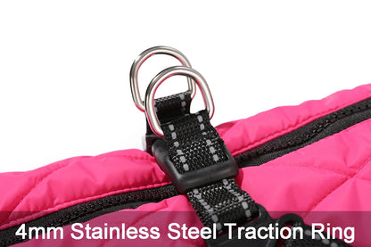 the PAWARMOR HARNESS JACKET - Waterproof Pet Jacket with Harness, Winter Warm Dog Clothes for Small/Large Dogs, Labrador Coat, Chihuahua, French Bulldog Outfits