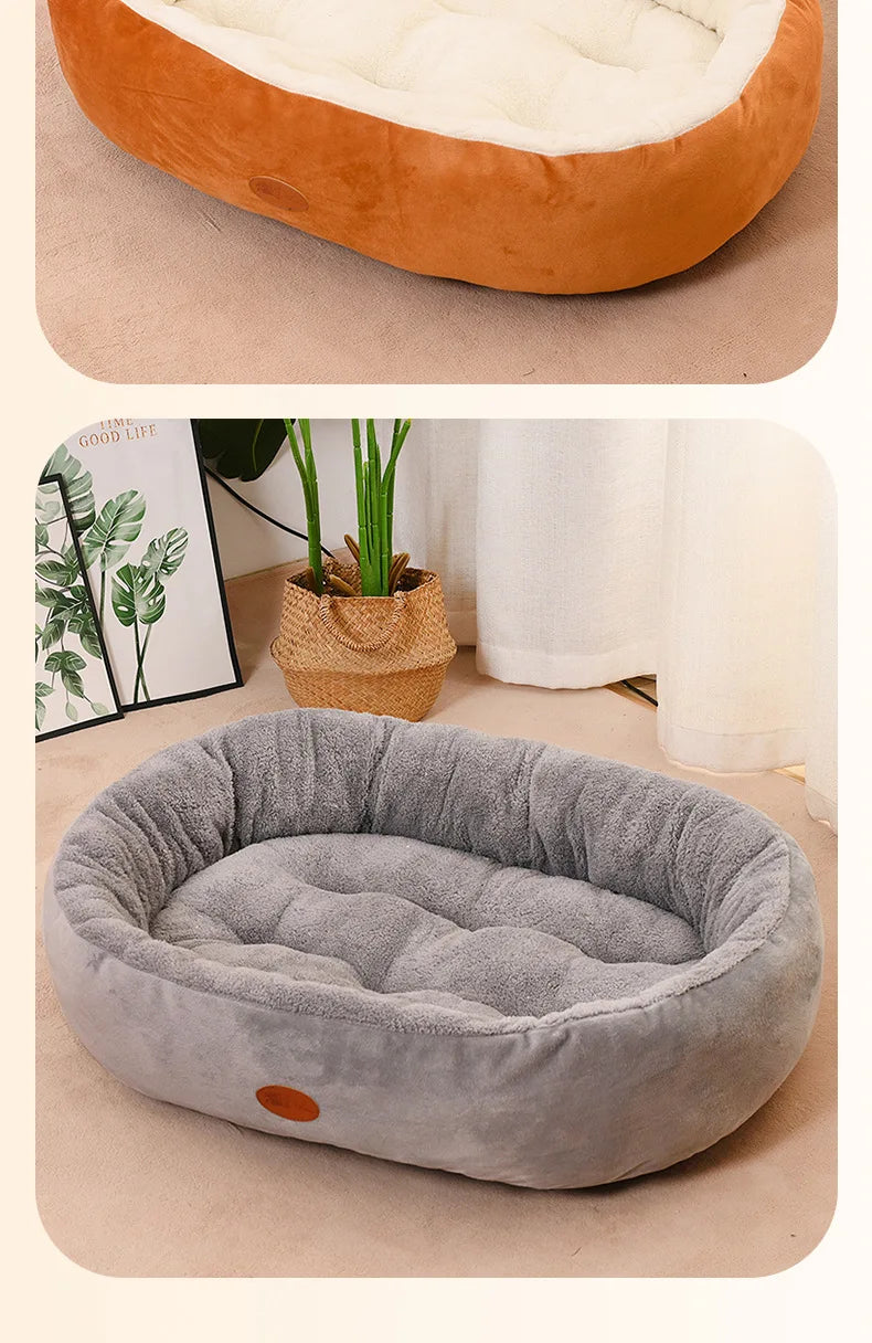 House Winter Warm Thickened Oval House All-Season Pet House Winter Small Dog House