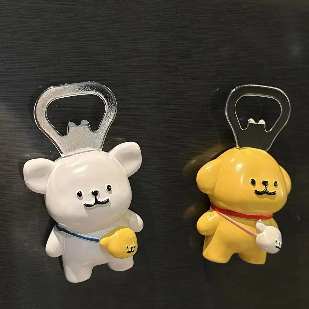 Kawaii Dog 3D Fridge Magnet Bottle Opener Ornament Cartoon Japanese creativity Cute Refrigerator Magnets Kitchen Decoration Gift