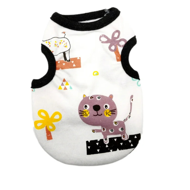 the COOLBARK SUMMER TEE - Dog Clothes Summer Thin Dog Vest T-Shirt, Print Dog Cute Outfits, Chihuahua, Pet Clothing, French Bulldog, Pug Costumes, Puppy Shirts