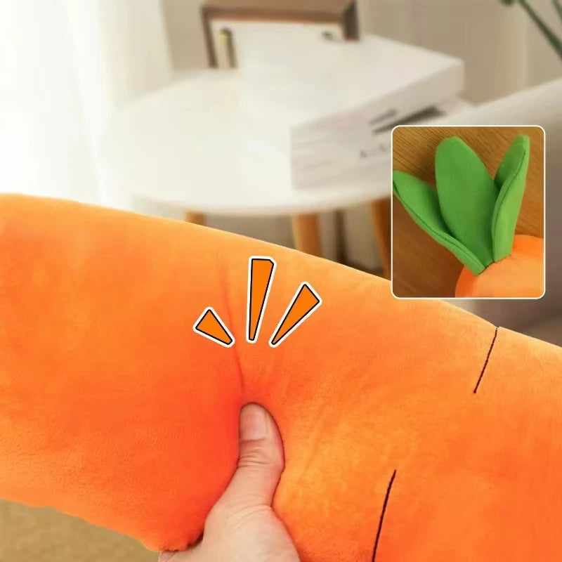 Dog Toy Pet Carrot Plush Toy Vegetable Chew Toy for Small Medium Large Dogs Universal Pet Sound Playing Toy Pet Accessories