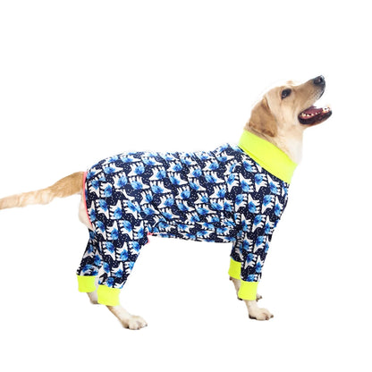 2024 New Halloween Prints Dog Four-legged Suit for Large Medium Bodysuit Dogs Pajamas PJS Full Body for Shedding Prevent Licking