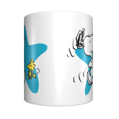 Manga Snoopy Woodstock Cartoon Dog Coffee Mug DIY Customized Ceramic Tea Milk Mug