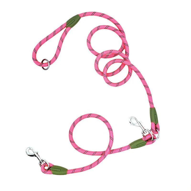 the GLOWSTRIDE NYLON LEASH - Reflective Nylon Leashes Pet Dogs Chain Traction Rope, Leads for Running Hands-Free, Rope Chain for Small/Large Dogs
