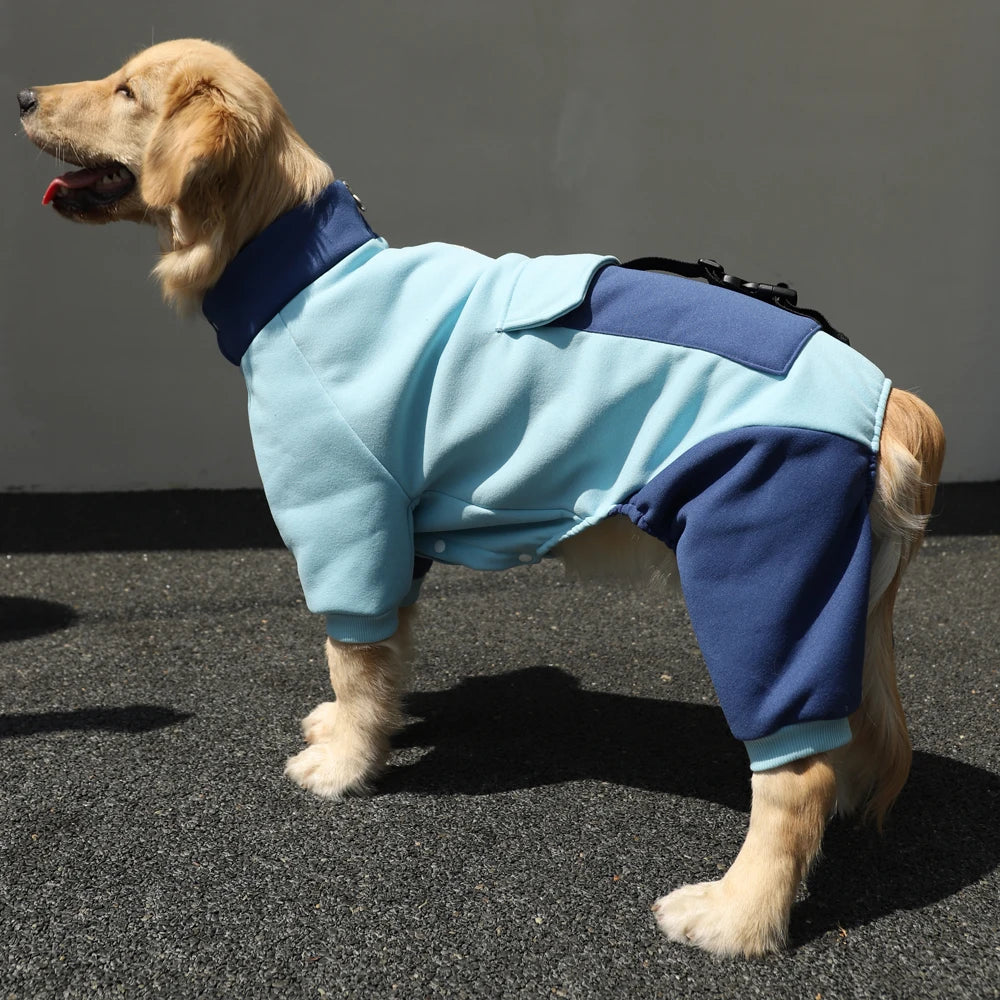 HOOPET Sporting Dog Jacket Four Feet Clothes for Dogs Labrador Retriever Golden Retriever Autumn Big Dog Coat with Zipper Warm