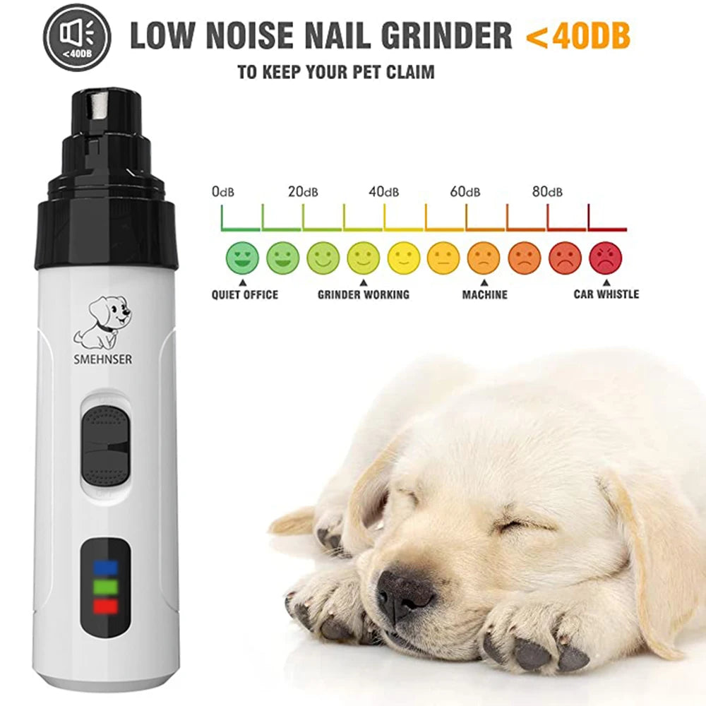 CDDMPET Pet Dog Cat Nail Clippers USB Charging Dog Nail Grinders Electric Dogs Cat Paws Nail Grooming Trimmer Accessories