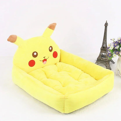 Cute Cartoon Pet Beds for Small Medium Dogs Winter Warm Puppy Cat Sofa Bed Washable Chihuahua Bulldog Kennel Mascotas Supplies