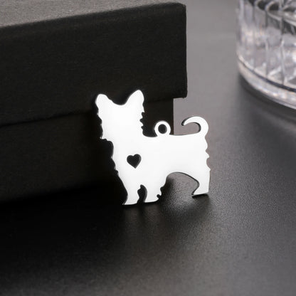 5 pieces/batch Cute Sausage Dog Wolf Pendant Stainless Steel DIY Earrings Bracelet Jewelry Fashion Jewelry Making