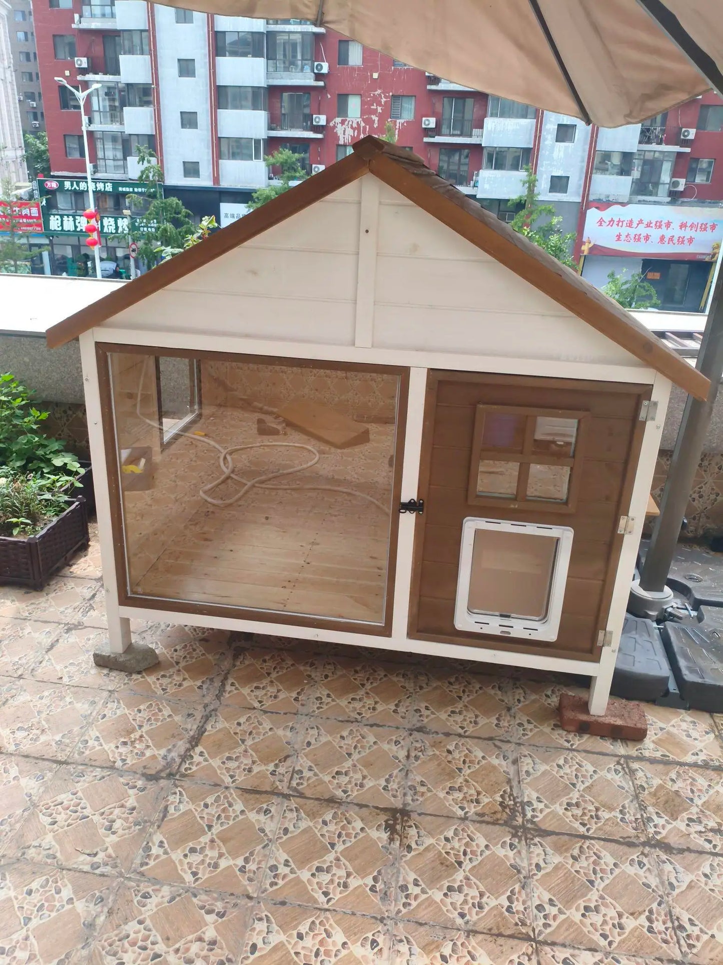 Outdoor chalet preservative wood garden house kindergarten toy simple tool room mobile flower room outdoor dog house