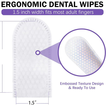 Teeth Cleaning Wipes for Dogs & Cats, Reduces Plaque & Freshens Breath Finger Wipes, Disposable Gentle Cleaning & Gum Care Pet W