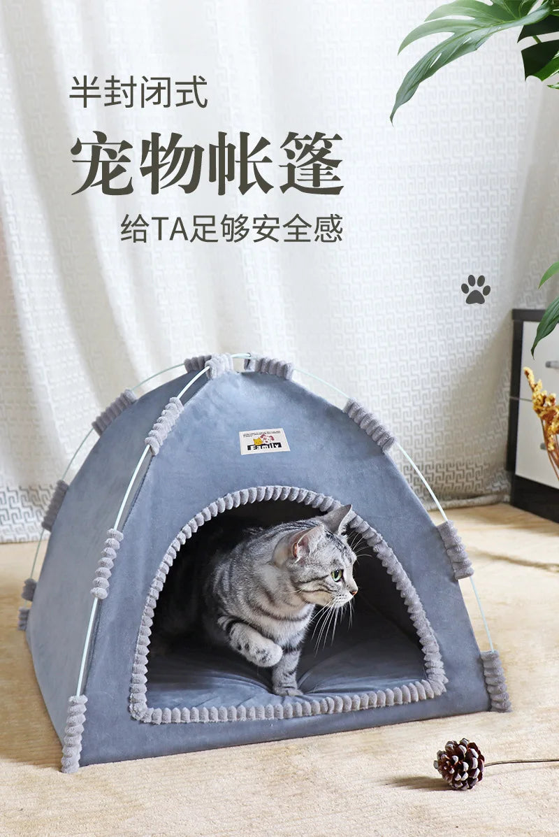 the DOG DOME - New Four Seasons Universal Pet Tent, Removable and Washable Cat and Dog Pet Nest, Summer Breathable Foldable Cat/Dog House