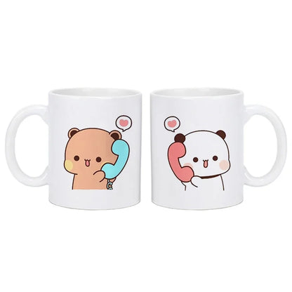 Panda Bear Bubu Dudu Coffee Milk Cup Mocha Cat Panda Bear Couple Creative Present Cute Gift Drinking Tea Cup Mugs