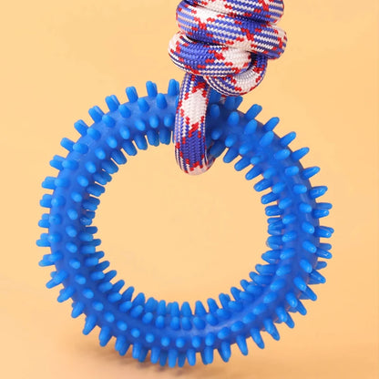 1PC Supet Interactive Training Pet Toy Ring Spiked Ring Dog Teeth Cleaning Pet Supplies Dog Teeth Grinding Durable toys