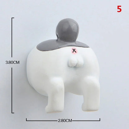 Cute Cartoon Dog Cat Ass Style Refrigerator Sticker Key Holder Creative Magnetic Message Wall Tile Stickers Magnet Cute Cartoon