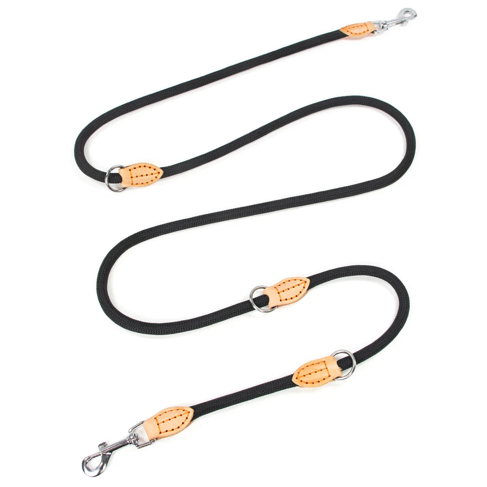 the TRAILMASTER HANDS-FREE LEASH - New Generation Dog Leash, Multi-Functional 2.1M Generation Adjustable and Nylon for Large, Hands-Free Leash for 2 Dogs, Universal