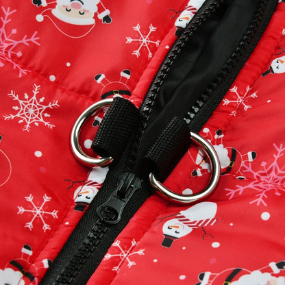 Dog Jacket Warm Winter Pet Clothes For Small Medium Dogs Cats Leopard Print Chihuahua Yorkie Vest Coat With D-ring Puppy Costume