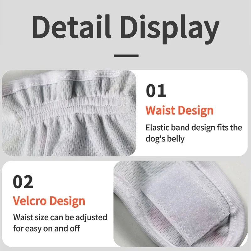 3pcs Set Washable Female Dog Physiological Pants Cute Cartoon Print Dog Diaper Underwear Dog Sanitary Panties Random Colors