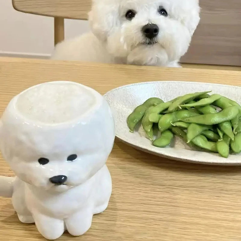 Creative Cute Little Dog Cerc Mugs Office Water Drinking Cups Coffee Cups Birthday Gifts Couple Cups Home Daily Use