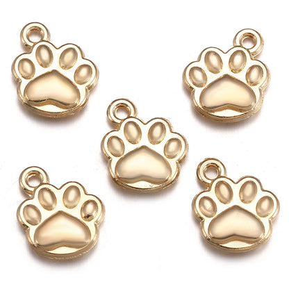 20pcs 6 Colors Dog footprints Charms For Bracelets Necklace Pendant DIY Handmade Jewelry Making accessories 10*12mm D9347