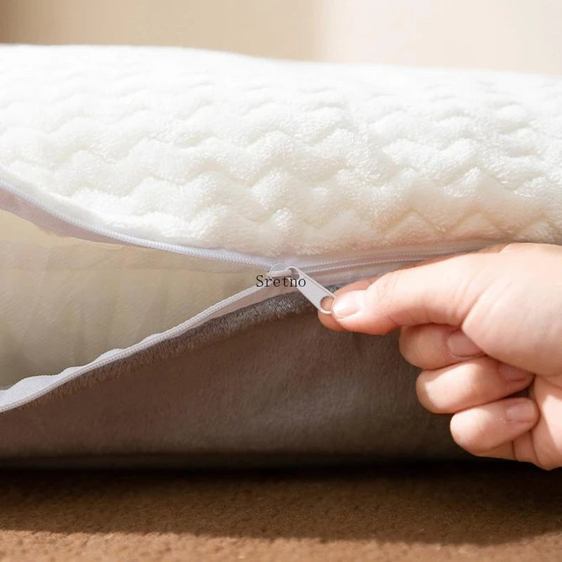 SRETNO Oval Shape Dog Beds Thicken Soft Cushion Removable Washable Dog Mat Winter Kennel Floor Cat Bed Pet Sleeping Mats chien