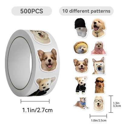 100-500pcs Funny Cartoon Dog Meme Stickers Decals Graffiti Phone Case Skateboard Car Kawaii Decals Children Reward Stickers