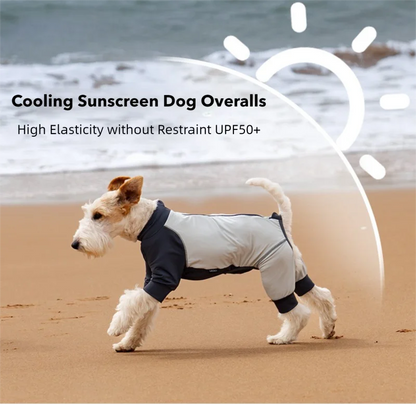 Summer Cooling Dog Vest Shirt UPF50+ Sun Protection Dog Jumpsuit Fast Drying Dirt-Proof Dog Clothing Soft Summer Outdoor Overall