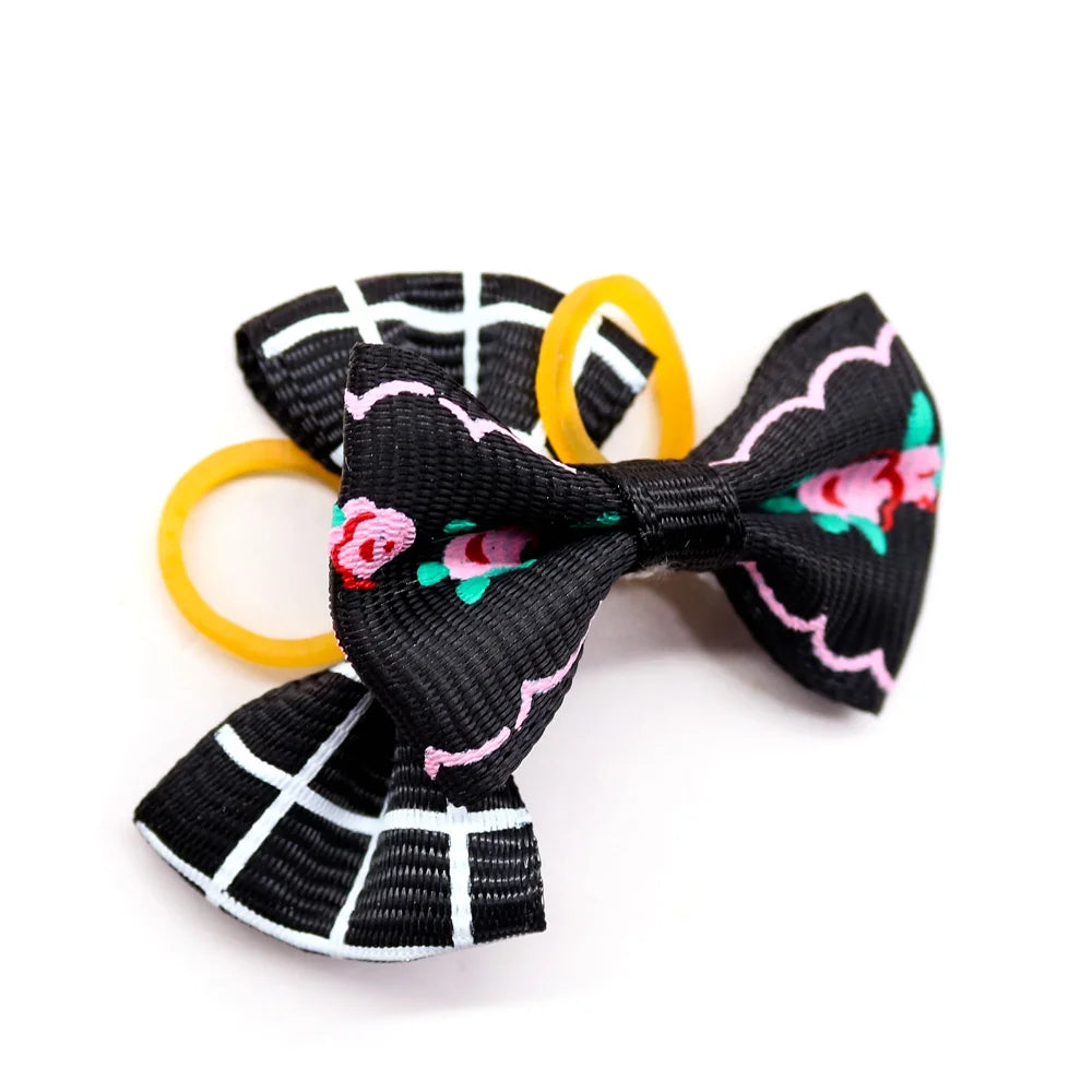 the MINI PAWBLOOM HAIR BOW SET - 10/20/30PCS Small Dog Hair Bows, Pet Bows, Rubber Bands, Cute Pet Puppy Hair Bows for Small Dog, Hair Accessories, Pet Supplies