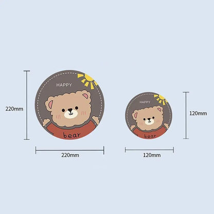 S/L Coasters Cartoon Tableware EVA Bowl Dish Pot Mats Bear Dog Cat Waterproof Heat Insulation Pad for Home Kitchen