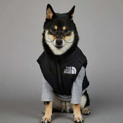 Dog Fans Punch Large Dogs Winter Warm Raincoat Anti Pet Cotton Clothing Windproof Rainproof Dog Coat