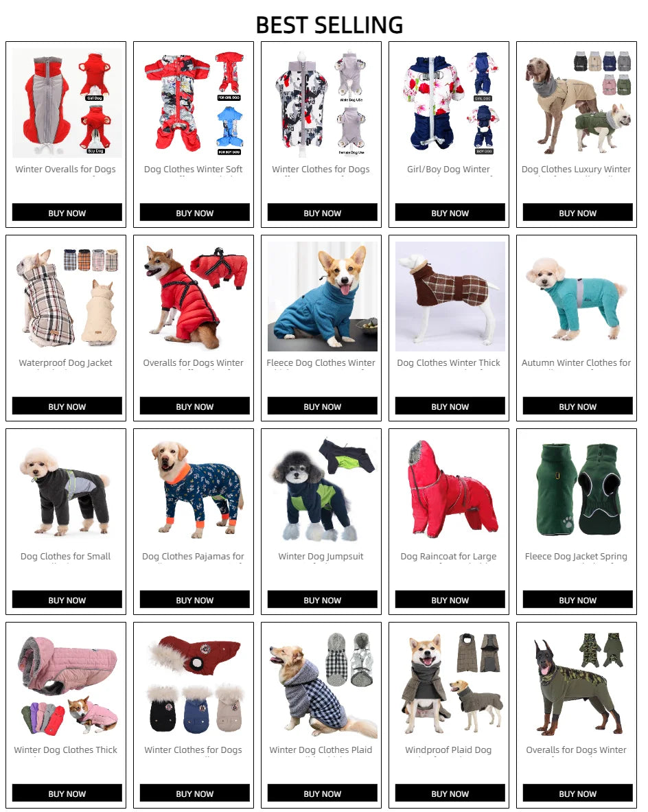 Winter Dog Clothes Waterproof Dog Overalls for Small Dogs Super Warm Soft Puppy Snow Suit Full-Covered Belly Female/Male Dog Use