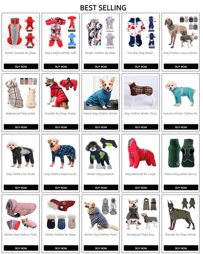 Winter Dog Clothes Overalls for Small Medium Dogs Luxury Fashion Lightweight Down-Like Cotton Padded Puppy Coat Soft Warm Jacket