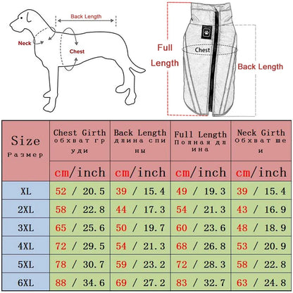 CDDMPET Winter Pet Jacket Warm Fleece Lining Clothes For Large Dogs Big Dog Coat Waterproof French Bulldog Pug Costume Labrador