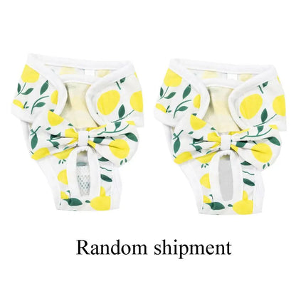 Cartoon Print Dog Diaper Physiological Pant Sanitary Puppy Shorts Underwear Small Medium Dog Cat Pants Female Dog Panties