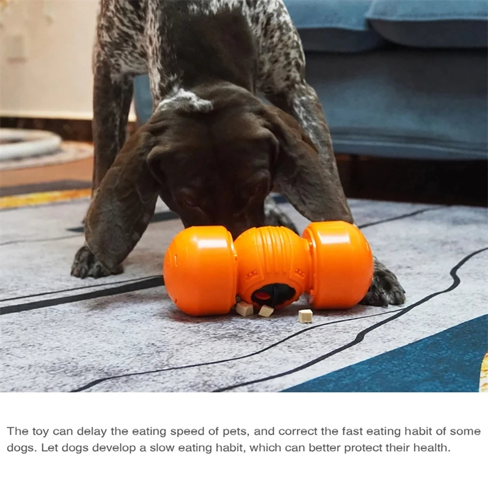 Large Dog Slow Feeder Toy, Adjustable Leaking Food Dispenser, Pulley Ball, Wobble Wag, Chewer, Squeaky, Indestructible, Supplies