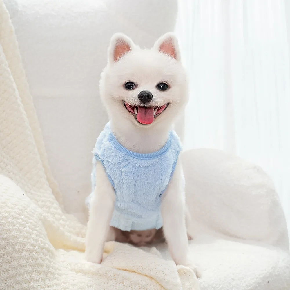 Cute Dog Winter Clothes Warm for Small Dogs Cat Outdoor Soft Cozy Fleece Jacket Vest Coat Pet Chihuahua Yorkies Corgi Ropa Perro