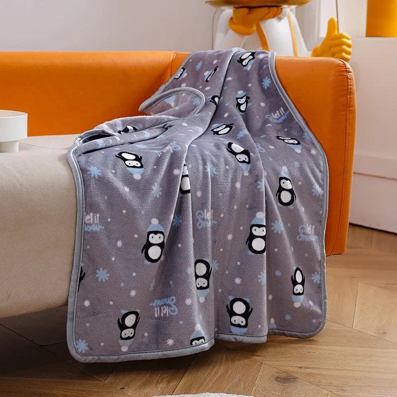 Pet Blanket Soft Flannel Dog Blanket Warm Comfortable Pet Bed Sheet Mat Cartoon Cute Cat Dog Sleeping Blanket Pet Supplies