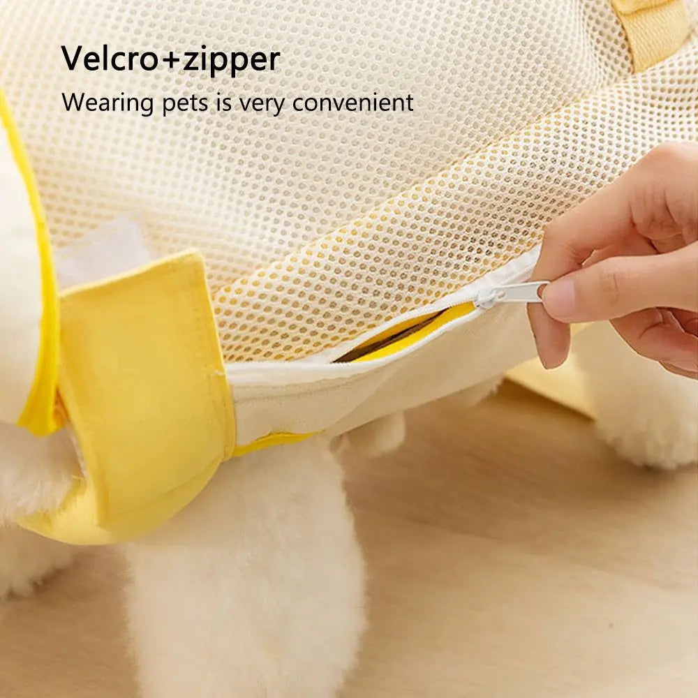 Portable Pet Chest Bag Breathable Four Feet Dog Double Shoulder Bag Comfortable Adjustable Shoulder Strap Cat Backpack