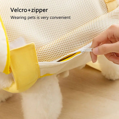 Portable Pet Chest Bag Breathable Four Feet Dog Double Shoulder Bag Comfortable Adjustable Shoulder Strap Cat Backpack