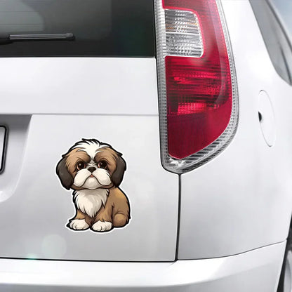 CUTE CHIBI SHIH TZU DOG Vinyl Car Sticker Decal Animal Decorative Easy to apply Wear resistant Car Sticker