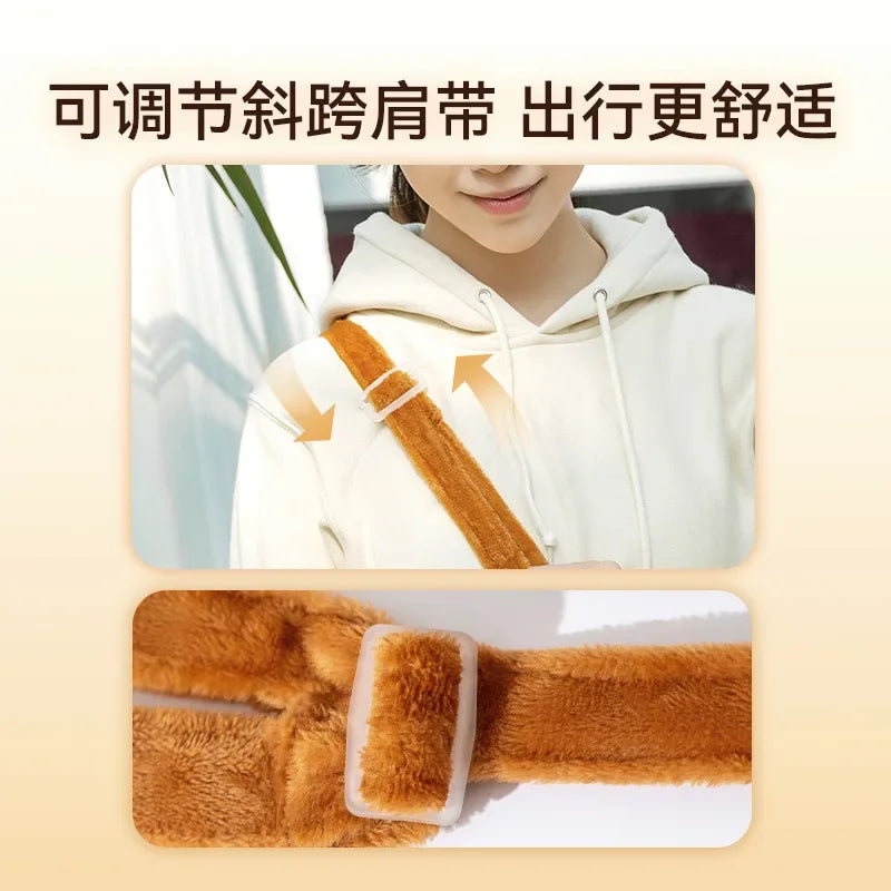 Autumn and Winter Portable Going Out Bag Warm Windproof Bear Cute Cute Shoulder Satchel Pet Messenger Bag