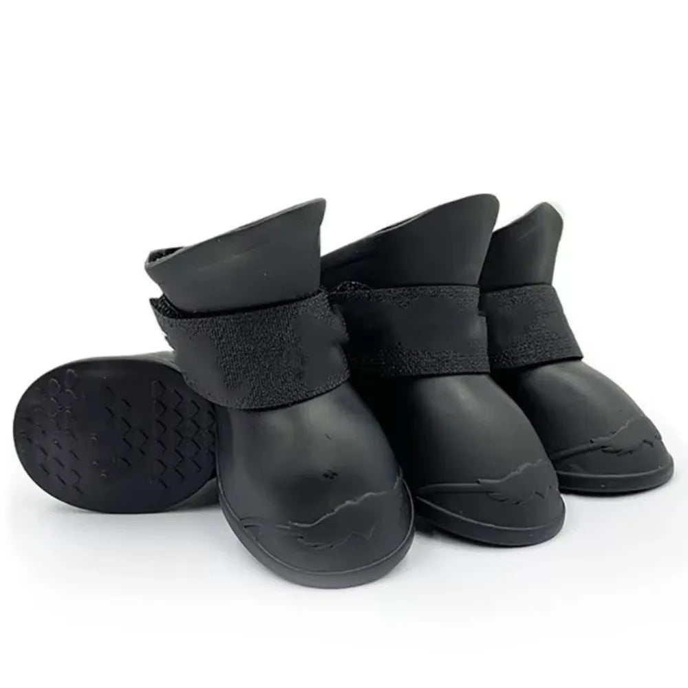 the BOLD DOGGY BOOTS - Durable Soft Silicone Pet Rain Shoes, Anti-Slip Waterproof Dog Rain Boots, Dog Ankle Boots