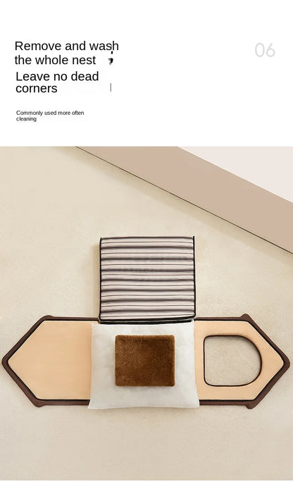 Plush dog bed pet warm house Soft and comfortable cat house foldable detachable washable puppy cave sofa  nest