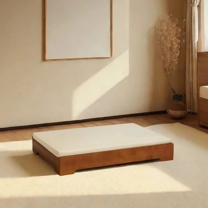 Wooden Pet Tent House - Washable Dog Bed for Small Dogs, Cat House with Removable Cover, Cozy Pet Tent for Indoor/Outdoor Use