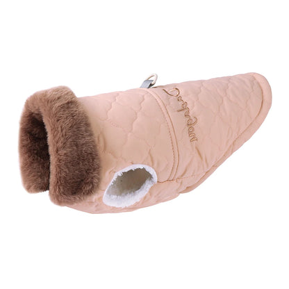 Winter Pet Jacket Clothes Super Warm Small Dogs Clothing With Fur Collar Cotton Pet Outfits French Bulldog Coat Vest Chihuahua